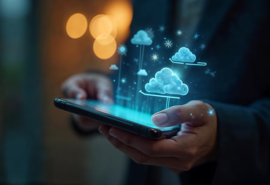 Cloud computing infrastructure illustration